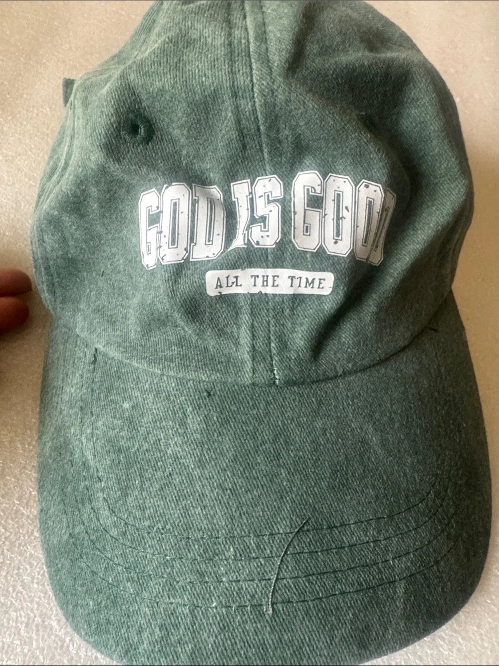 Unisex Green 'GOD IS GOOD' Baseball Cap